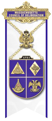RSR-4 Cross with White Ribbon 32nd Degree Jewel 